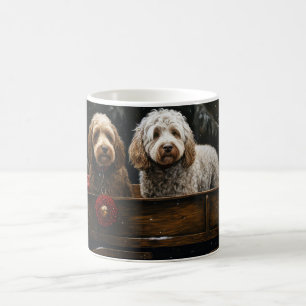 Cockapoo Snowy Sleigh Christmas Decor    Coffee Mug