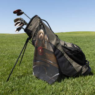 Cockapoo Snowy Sleigh Christmas Decor Golf Towel