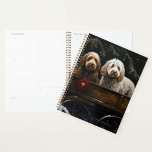Cockapoo Snowy Sleigh Christmas Decor   Planner