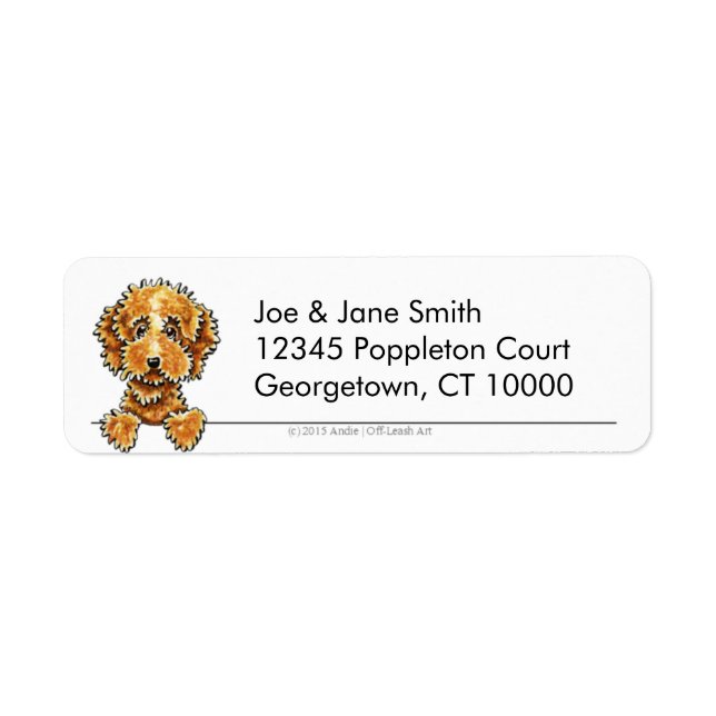 Cockapoo Tan Clean & Simple Return Address Label (Front)