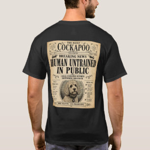 Cockapoo Vintage Newspaper Funny T-Shirt