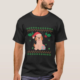 Cockapoo Wearing Christmas Hat Dog Mum Dad Xmas Gi T-Shirt