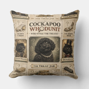 Cockapoo Whodunit cushion Funny Dog Gift
