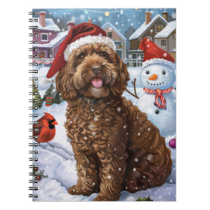 Cockapoo Winter Wonderland Christmas Joy Notebook