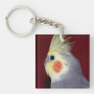 Cockatiel 2 Sided Parrot Key Chain