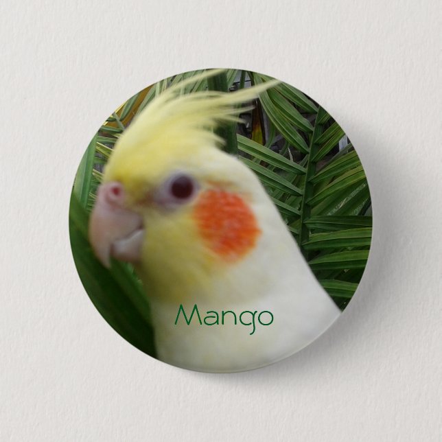 Cockatiel 6 Cm Round Badge (Front)
