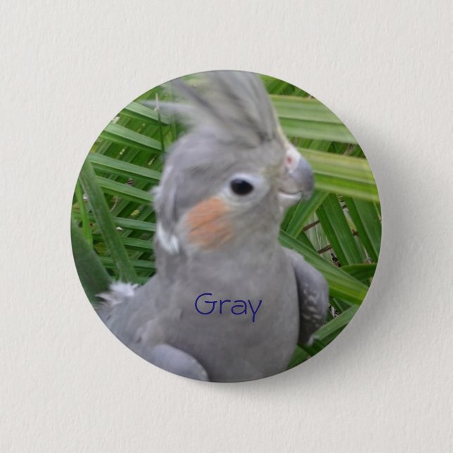 Cockatiel 6 Cm Round Badge (Front)