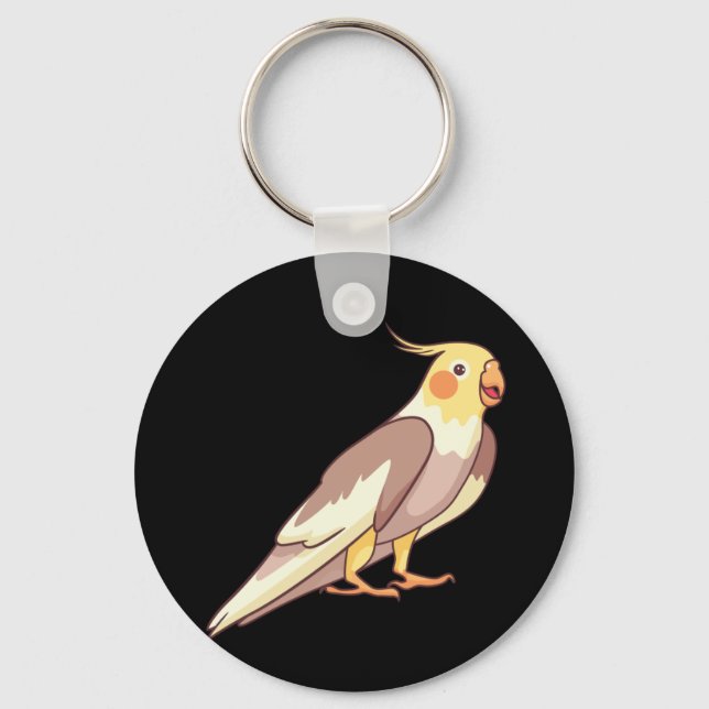 Cockatiel Bird Parrot Key Ring (Front)