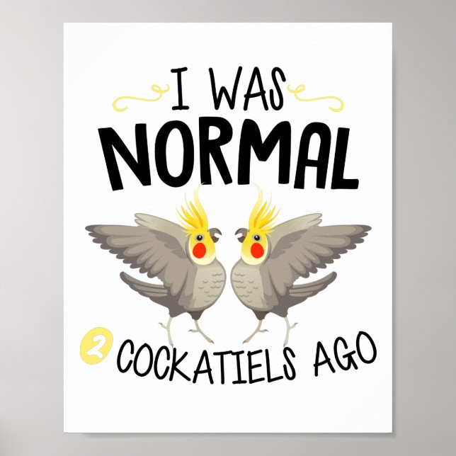 cockatiel bird pets birds pet animal poster (Front)