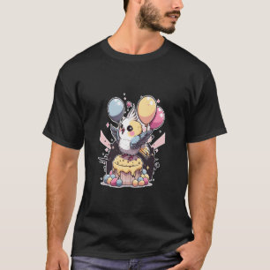 Cockatiel Birthday Parrot Birdheme Party funny T-Shirt