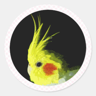 Cockatiel Classic Round Sticker