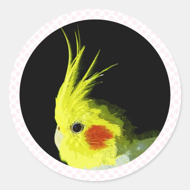 Cockatiel Classic Round Sticker (Front)