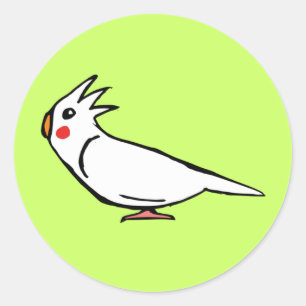Cockatiel Classic Round Sticker