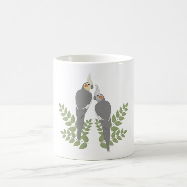 Cockatiel Couple Coffee Mug (Center)
