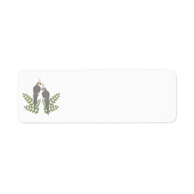 Cockatiel Couple Return Address Label (Front)