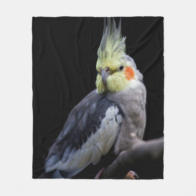 Cockatiel Fleece Blanket (Front)