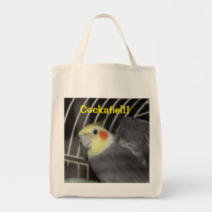 Cockatiel Grocery Tote Bag