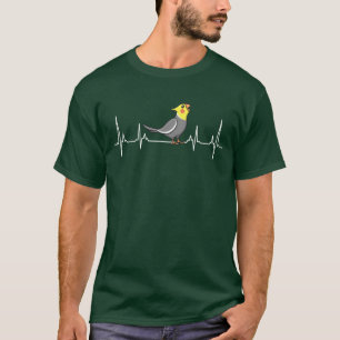 Cockatiel Heart Beat Bird lover Parakeet Owner fam T-Shirt