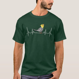 Cockatiel Heart Beat Bird lover Parakeet Owner fam T-Shirt
