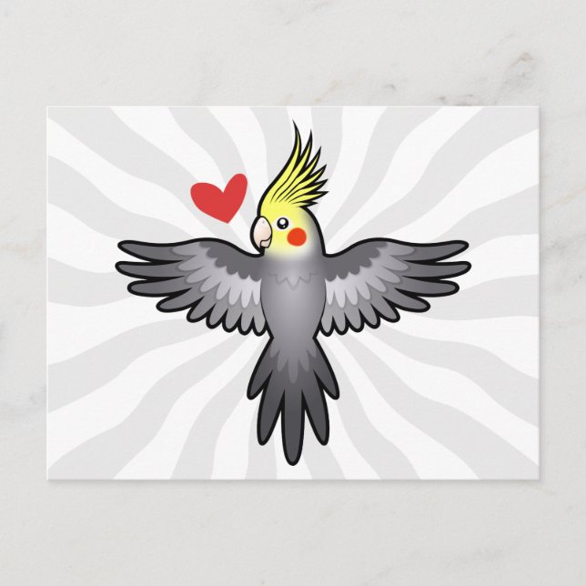Cockatiel Love Postcard (Front)