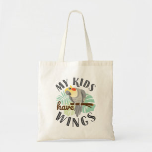 Cockatiel Mum Dad Pet Bird My Kids Have Wings Tote Bag