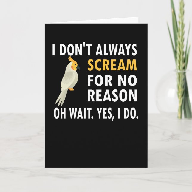 Cockatiel Owner Bird Lover Cockatiel Parrot Lover Card (Front)