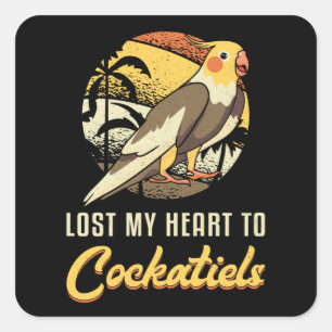 Cockatiel Owners Lost My Heart To Cockatiels Bird Square Sticker