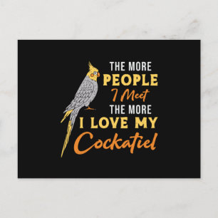 Cockatiel Owners Love My Cockatiel Bird Lover Postcard