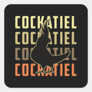 Cockatiel Owners Parrot Lover Cute Cockatiels Bird Square Sticker