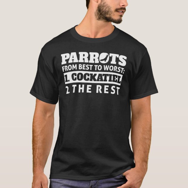 Cockatiel Parrot Apparel   Parrots  Design T-Shirt (Front)