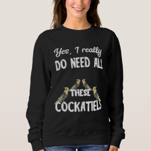 Cockatiel Parrot Birds Budgie Cockatoo Bird Sweatshirt