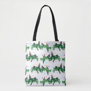 Cockatiel Party All Over Print Bag (choose colour)