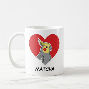 Cockatiel Personalized Heart Gift Coffee Mug