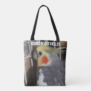 COCKATIEL PET BIRD TOTE BAG