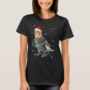Cockatiel Santa Cockatoo Parrot Christmas Bird   T-Shirt