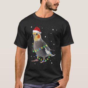 Cockatiel Santa Cockatoo Parrot Christmas Bird   T-Shirt