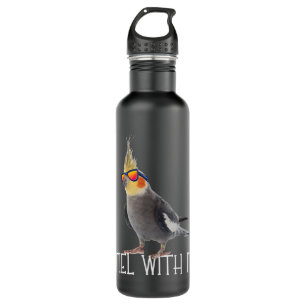Cockatiel Teil With It Grey Bird Owner - Tiel With 710 Ml Water Bottle