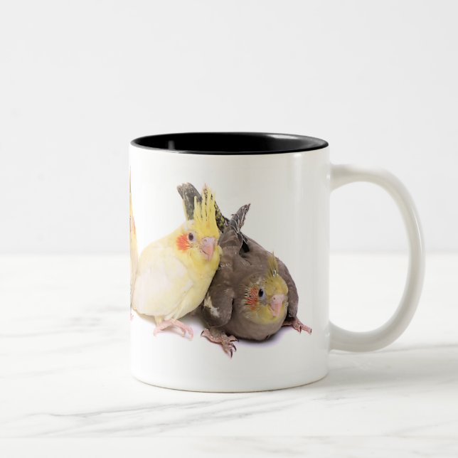 Cockatiels Two-Tone Coffee Mug (Right)
