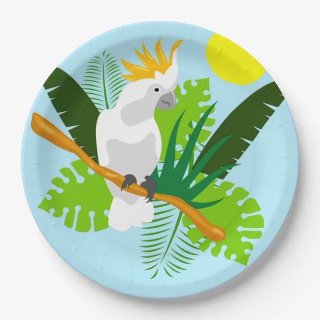 Cockatoo 3   paper plate (Front)
