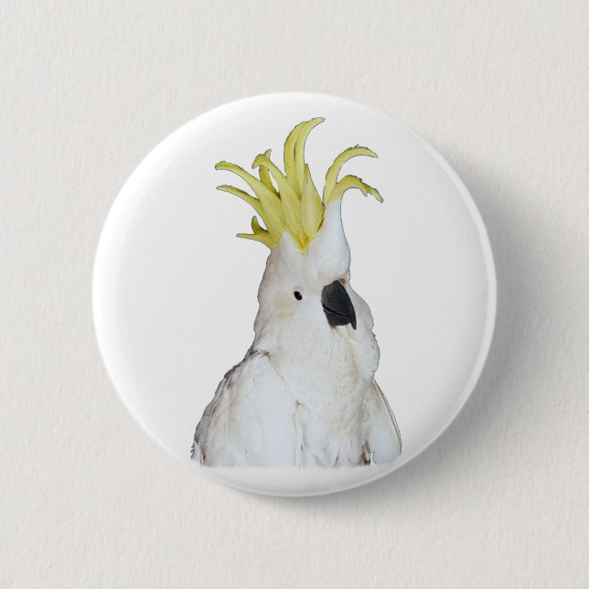Cockatoo 6 Cm Round Badge (Front)