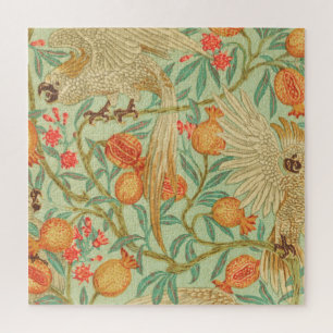 Cockatoo and Pomegranate Antique Print Jigsaw Puzzle