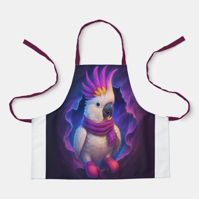 Cockatoo Apron – Cheerful in the Kitchen (Front)