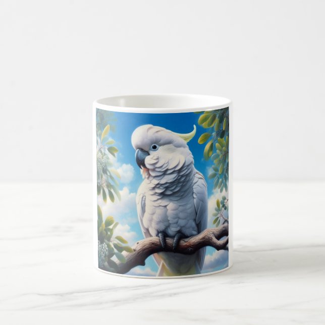 Cockatoo art  coffee mug (Center)