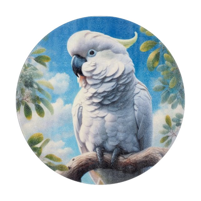 Cockatoo art  cutting board (Front)
