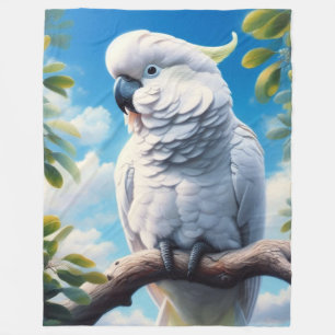 Cockatoo art fleece blanket