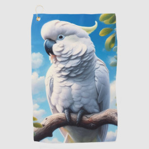 Cockatoo art  golf towel