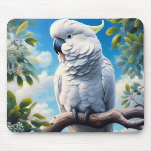Cockatoo art mouse pad