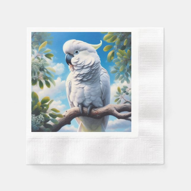 Cockatoo art  napkin (Front)