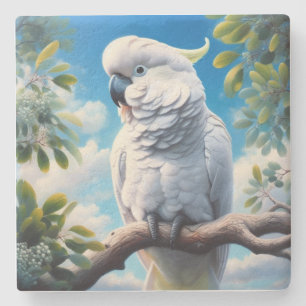 Cockatoo art  stone coaster