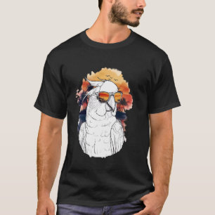 Cockatoo Bird Sunglasses Illustration Watercolor S T-Shirt